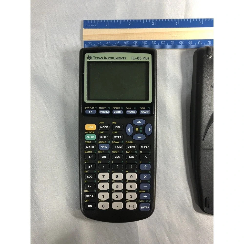 Texas Instruments TI-83 Plus Black/Gray Graphing Calculator with Cover